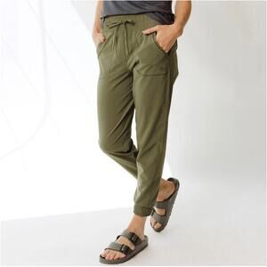 Albion Pants Womens Medium Green Olive Destination Jogger Athletic Sporty Travel